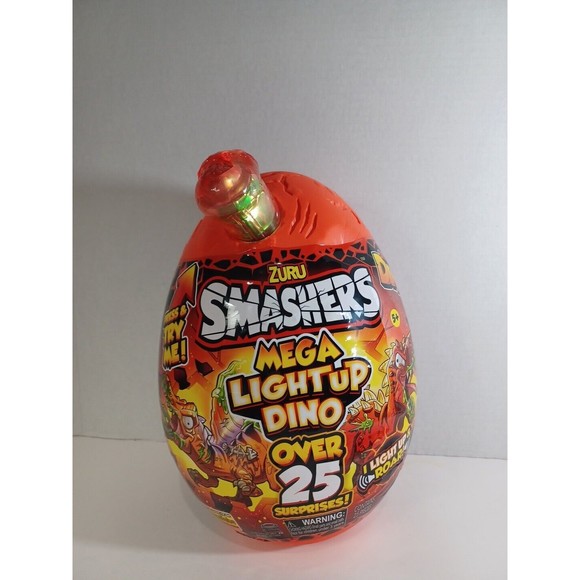 Zuru Smashers Mega Light Up Dino Epic Egg Over  25 Surprises Series 4 - Picture 1 of 7